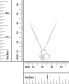 ფოტო #3 პროდუქტის Cubic Zirconia Butterfly and Heart Necklace (1/20 ct. t.w.) in Sterling Silver