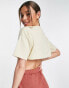 Daisy Street Active shrug crop top in beige