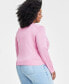 Фото #4 товара Trendy Plus Size Pointelle-Trim Cardigan, Created for Macy's