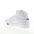 Фото #13 товара Fila V-10 Lux 1CM00881-125 Mens White Leather Lifestyle Sneakers Shoes