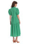 Donna Morgan 292566 Women's Ruffle V-Neck Tiered Dress, Ming Green, Size 2