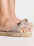 Фото #4 товара ASOS DESIGN Wide Fit Jade knotted espadrille mules in beige