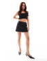 Фото #10 товара ASOS DESIGN lace trim tailored micro mini skirt in black