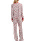 ფოტო #5 პროდუქტის Women's 2-Pc. Printed Drawstring Pajamas Set