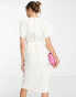 Closet London Tall kimono wrap dress in cream