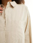 Фото #2 товара JJXX linen blend long sleeve shirt in beige