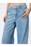 Фото #6 товара Düz Bol Paça Düşük Bel Kot Pantolon Cepli Pamuklu - Loose Straight Jeans