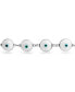 ფოტო #2 პროდუქტის Protection Good Luck Amulet Turkish Glass Bead Evil Eye Bracelet For Women Sterling Silver White 7.5 Inch