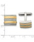 Stainless Steel Polished Yellow IP-plated Cufflinks