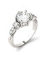 Фото #1 товара Moissanite Engagement Ring 2-1/5 ct. t.w. Diamond Equivalent in 14k White Gold