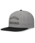 Фото #2 товара Men's Heather Gray Boston Bruins Elements Flat Brim Leather Strapback Hat