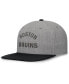 Men's Heather Gray Boston Bruins Elements Flat Brim Leather Strapback Hat