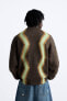 Фото #3 товара Жаккардовый свитер с геометрическим узором ZARA