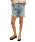 Фото #1 товара Women's Palmer High Rise Roll Cuff Cotton Denim Shorts