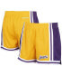 ფოტო #1 პროდუქტის Women's Gold-Tone Los Angeles Lakers Jump Shot Shorts