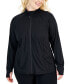 Фото #4 товара Plus Size Essential Full-Zip Jacket, Created for Macy's