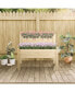 Фото #3 товара 2-Tier Raised Garden Bed Wood Planter Stand Plant Grow Box 34"x34"x28"
