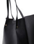 ASOS DESIGN wing stud detail tote bag in black