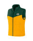 Фото #2 товара Men's NFL x Darius Rucker Collection by Green Green Bay Packers Colorblocked Full-Zip Vest