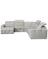 Фото #7 товара CLOSEOUT! Haigan 6-Pc. Leather Chaise Sectional Sofa with 2 Power Recliners, Created for Macy's