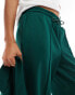 Noisy May wide leg jogger co-ord in dark green