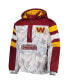 Фото #4 товара Men's White, Burgundy Washington Commanders Thursday Night Gridiron Raglan Half-Zip Hooded Jacket