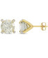 Фото #4 товара Серьги Macy's Gemstone & Diamond Accent Stud White Gold