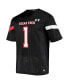Фото #3 товара Men's #1 Black Texas Tech Red Raiders Logo Replica Football Jersey