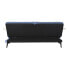 Sofabed DKD Home Decor Black Blue Metal Brown Polyester Eucalyptus wood (203 x 87 x 81 cm)