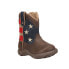 Фото #3 товара Roper Cowbaby American Patriot Round Toe Cowboy Infant Girls Brown Casual Boots