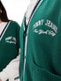 Tommy Jeans boxy colourblock varsity cardigan in green