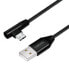 LogiLink CU0141 - 0.3 m - USB A - Micro-USB B - USB 2.0 - 480 Mbit/s - Black