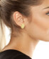 Gold Sculpted Disc Stud Earrings