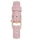 ფოტო #3 პროდუქტის Women's Quartz Pink Leather Band Watch, 21mm