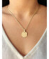 ფოტო #2 პროდუქტის Sagittarius Archer Design 14K Yellow Gold Blue Topaz Stone Diamond Tag Pendant Necklace