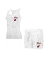 Фото #1 товара Women's White Miami Heat Quartz Tank Top Shorts Set