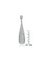 Sterling Silver Cubic Zirconia Solid Elongated Earrings