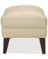 Фото #3 товара Collyn 31" Modern Leather Ottoman, Created for Macy's