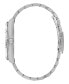 Men's Silver-Tone Stainless Steel Bracelet, Day, Date Watch, 42mm