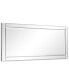 Moderno Squared Corner Beveled Rectangle Wall Mirror, 54" x 24" x 1.18"