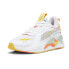 Фото #2 товара Puma RsX Brand Love Lace Up Mens White Sneakers Casual Shoes 39382201