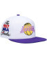 Фото #1 товара Men's White, Purple Los Angeles Lakers Hardwood Classics 1987 Nba Finals Xl Patch Snapback Hat