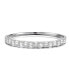 Фото #1 товара Sterling Silver with Rhodium Plated Clear Round and Emerald Cubic Zirconia Two-Row Accent Bangle Bracelet