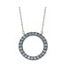 Фото #1 товара Suzy Levian Sterling Silver Cubic Zirconia Open Circle Necklace