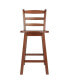 Фото #5 товара Scalera 38.4" Wood Ladder-Back Swivel Seat Counter Stool