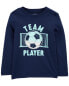 Фото #4 товара Toddler Soccer Cotton Blend Long-Sleeve Tee - Blue 3T