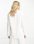 Vero Moda relaxed tailored blazer co-ord in white Белый, S - EU 36 - фото #3