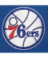 Men's White, Royal Philadelphia 76ers Retro Sport Colorblock Script Snapback Hat