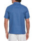 ფოტო #2 პროდუქტის Men's Linen Blend Gradient Panel Short Sleeve Button-Down Shirt