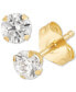 ფოტო #3 პროდუქტის Cubic Zirconia Round Stud Earrings Set in 14k White Gold (3/8-1-3/4 ct. t.w.)